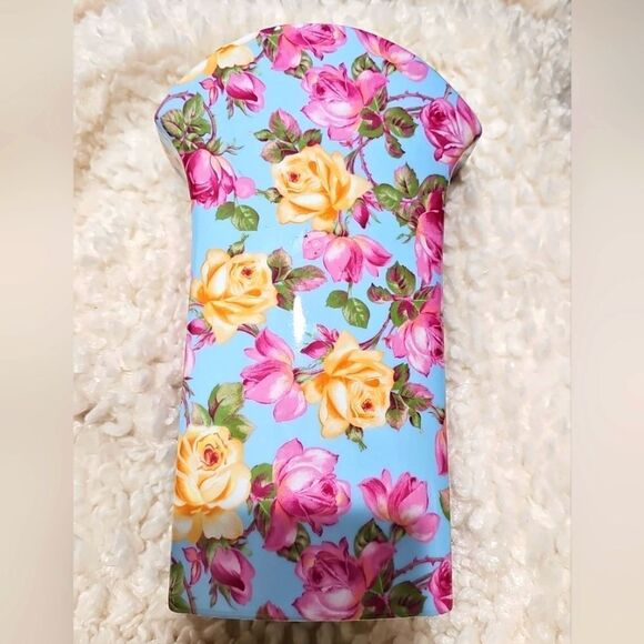 Floral Vase with Pink and Yellow Roses - Picture 1 of 3